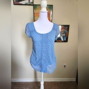 Lauren Conrad Baby Blue Speckled Top